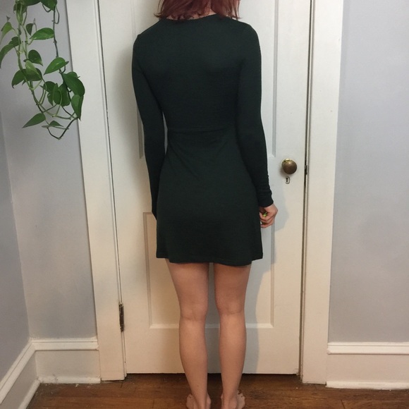Wilfred Free Green Stretchy Skater Mini Dress - Picture 2 of 8